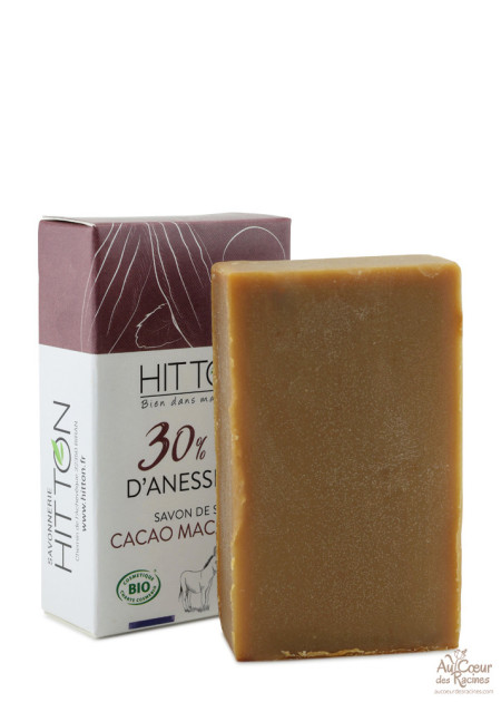 Savon 30% de lait d'ânesse, cacao, macadamia
